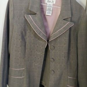 Lisa Jo Brand Plaid Skirt Suit